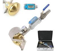Appareil de test étanche portable avec débitmètre numérique | Buse en laiton à 121 trous, valve réglable, pour automobile/électronique avec étui portable(IPX3)