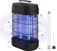 Appareil électrique anti-insectes 14 W, 1 800 V, 2 fonctions de sécurité - Contre les mites, les moustiques et les insectes dans la chambre, la cuisine et le jardin