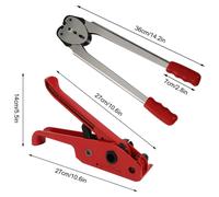 Appareil manuel de cerclage - Ensemble d'emballage - Force de tension : 1000 N - Pour sangle de cerclage en PP de 12 à 16 mm - Tensionneur et système de fermeture - 40 kg
