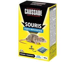 Appâts céréales - souris - forte indestation - 100 g - 5 sachets de 20 g