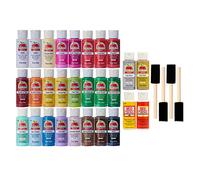 Apple Barrel PROMOABMP22 Holiday Kit de 32 pièces à faire soi-même comprenant 26 peintures, 2 enduits acryliques Mod Podge et 4 pinceaux en mousse, 140 ml