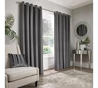 Appletree Boutique - Conrad - Paire de Rideaux Jacquard à œillets - 229 x 183 cm - Ardoise