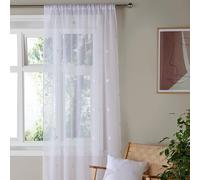 Appletree Boutique - Rideau Voilage Simple pour fenêtres 140 x 137 cm (140 x 137 cm) - Rideau en Voile pour Chambre/Salon - Rideau Transparent à Pois/Pois - Voilages intérieurs - Collection Zara