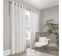 Appletree Boutique Zara Paire de Rideaux à œillets 100% Coton - Blanc - 117 x 137 cm (l x H)