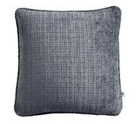 Appletree - Coussin Chenille Anthracite (43 x 43 cm) - 100% Polyester Recy arnissage inclus - Coussin gris anthracite avec housse incluse/insert de coussin - Coussin gris foncé pour canapé/salon