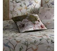 Appletree - Coussin en Velours à Motif Floral Rouge (43 x 43 cm) - Deux Motifs - Libellules - Parure de lit Assortie Disponible - Collection Evelina