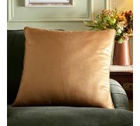 Appletree - Coussin en Velours doré (55 x 55 cm) - Coussin en Velours Doux au Toucher - Rembourrage Inclus - Coussin Jaune doré - Insert de Coussin Ocre avec Housse Incluse - Grand Coussin en Velours