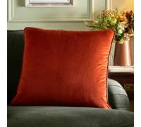 Appletree - Coussin en Velours Orange Rouge (55 x 55 cm) - Coussin en Velours Doux au Toucher - Rembourrage Inclus - Coussin Rouge Orange - Insert de Coussin Orange Rouge avec Housse Incluse - Grand