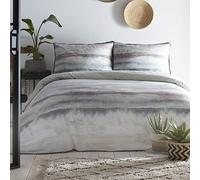 Appletree Housse de Couette Gris Tie Dye - Super King Size (260x220cm) - 100% Coton avec Bords passepoilés - Parure de lit réversible Nuageux ombré en Bleu/Gris - 2 taies d'oreiller - Parure de lit