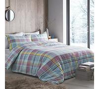Appletree Hygge Parure de lit 100% Coton Motif Carreaux Applecross pour lit King Size Multicolore