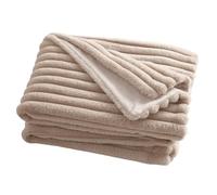 Appletree Jeté de canapé en Fausse Fourrure Naturelle (180 x 130 cm) - Couverture Douce - Couverture en Fourrure - Coussin Assorti Disponible
