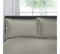 Appletree Paire de taies d'oreiller Oxford, 100% Coton, Argent, 76 x 48 cm