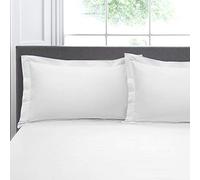 Appletree Paire de taies d'oreiller Oxford 100% Coton Blanc 76 x 48 cm