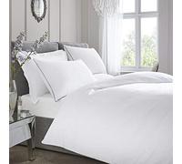 Appletree Parure de lit 100% Percale de Coton 200 Fils, Blanc, Super King Size