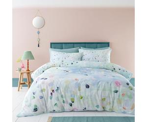 Appletree Style - Alfresco - Parure de lit 100% Coton - King Size - Bleu Canard