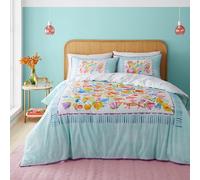 Appletree Style - Festival - Parure de lit 100% Coton - King Size - Bleu Canard