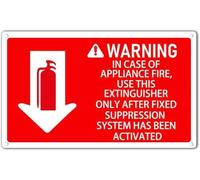 Appliance Fire Warning Funny Metal Plaque for Kitchen Wall 8 X 12 in | Rustic tin sign adds sarcasm and charm to cooking space atmosphere