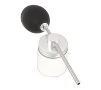 Applicateur de Poudre Minérale Manuel pour Jardin Intérieur et Extérieur | Tube Métallique, Base de Sortie Précise, Couvercle à Fermeture, Prise une Main, Noir