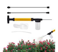 Applicateur de terre de diatomée - Équipé de 2 barres d'extension et d'épandeur manuel - Applicateur de poudre - Pour serre, ferme, jardin, extérieur, maison, intérieur, arrière-cour et