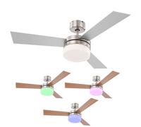 Application de ventilateur de lampe de refroidisseur de chambre de ventilateur de plafond TÉLÉCOMMANDE Google dans un ensemble comprenant des lampes LED RVB
