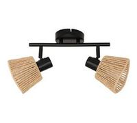 Applique 2 lampes Myha métal et corde Atmosphera Beige
