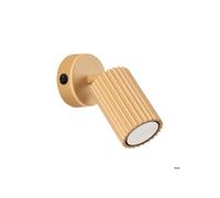 Sollux Lighting Applique murale Karbon SL.1560 1 x 10 W Aluminium 1 abat-jour avec interrupteur Doré