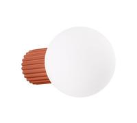 Sollux Lighting Applique d'intérieur Halo - Aluminium et verre, 1 flamme, G9 LED, ocre rouge