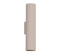 Sollux Lighting Applique murale Karbon tube rainuré 30 cm haut/bas 2xGU10 Taupe