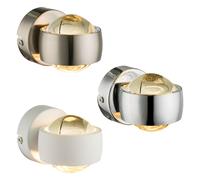 Applique Applique murale Spot Lampe de couloir Lampe spot Lampe d'escalier, 2 flammes Up & Down, métal 2x LED 3W 470Lm blanc chaud, LxP 7,5x10cm Chrom