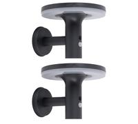 Applique avec détecteur de mouvement LED lampe solaire lampe de porte d'entrée lampe de façade lampe de jardin anthracite, 250lm, blanc froid, LxH 24x21 cm, lot de 2