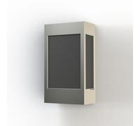 Applique Brick² N°1 PMMA noir Aluminium brut vernis mat 129 - PRADIER 108004129