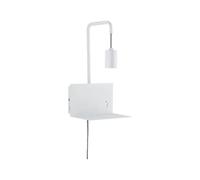 Applique Calvani avec étagère USB E27 40W blanc Paulmann