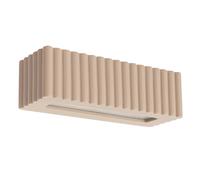 SOLLUX lighting Applique Murale - Lampe Murale Intérieure - en Céramique - 1 Abat-jour - Lampe LED Ampoule - Taupe Rigata