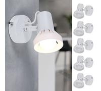 Applique chambre lampe applique salon liseuse blanche applique murale réglable, 1x E14, DxHxP 8x12x14 cm, lot de 5
