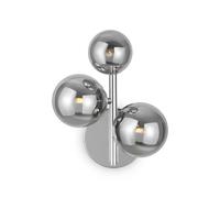 Applique chromée 3 globes verre fumé Maytoni Dallas