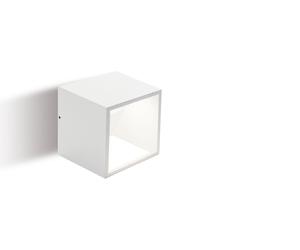 Applique Cube LED 9W 4000K IP54 IK08 Aluminium Blanc Mural Sovil Niko 99186/02
