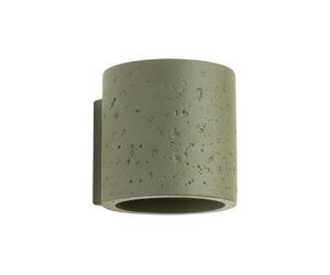 Applique cylindre béton olive Orbis haut/bas G9 Sollux