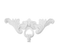 Applique D’Angle de Plafond Floral en PU Blanc Style Européen vintage | Relief Ornemental aux Motifs Feuillus, Finition Baroque, pour Transitions Murales, Plafonds et Salles à Manger