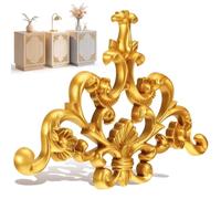 Applique D’angle en PVC Sculpté, Ornement Floral pour Plafond et Meuble | Style Baroque Européen, Surface Peignable, Motif Fleuri Décoratif pour Placards, Plafonds, Rénovation Domestique