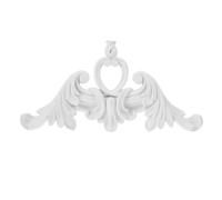 Applique d'Angle en PU, Moulure de Fleur de Plafond Style Baroque blanc | Relief Artistique à Feuilles Enroulées, Alternative Légère au Plâtre, pour Transitions de Plafond et Cheminées