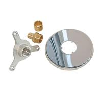 Applique d'arrosage chromée avec raccord PER à glissement 16mm x 1/2" Fixoconnect