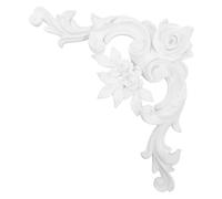 Applique de Fleur D’angle pour Plafond, Moulure Décorative Style Français | Polyuréthane PVC Effet Plâtre, Relief 3d Orné, pour Angles de Plafond et Panneaux de Lambris