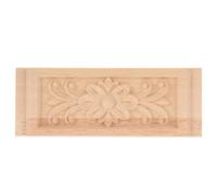 Applique de Porte en Bois Khaki, Décoration Meuble, Motif Sculpté Rétro
