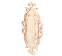 Applique de Porte en Bois Sculpté pour Meubles DIY Style Vintage | Bois Brut Couleur Kaki, Texture Réaliste et Polissage Fin, pour Refonte de Placard et Meuble de Salle de Bain