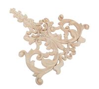 Applique de Porte Sculptée en Bois, Décoration Murale Française Vintage | Bois Non Peint, Léger et Stable, pour Meuble et Maison, Finition Khaki, Style Moderne