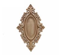 Applique de sculpture sur bois ovale, décoration de jardin de fleurs, porte d'ameublement de maison, armoire Miniature en Relief