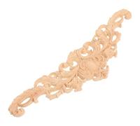 Applique Décorative en Bois Sculpté 30x8cm pour Maison | Beige, Surface Lisse sans Bavure, à Peindre ou Teindre, pour Murs et Fenêtres en Décoration Intérieure