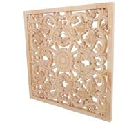Applique Décorative en Bois Sculpté, Carré Creux Style Français Vintage | Marron, Installation Simple et Assemblage Facile, pour Meubles et Portes, Fond de Chambre