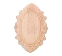 Applique Décorative en Bois Sculpté pour Cadre de Miroir, 17,2x12x1,5cm | Finition de Fleur, Style Européen Vintage, Teinte Kaki, pour Armoire ou Meuble, Projet Créatif DIY