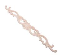 Applique Décorative en Bois Sculpté pour Meubles, 15,6x1,9 Pouces | Style Vintage Rustique, Grain Authentique, Installation Facile, Finition Naturelle Non Peinte, Chambre et Salon